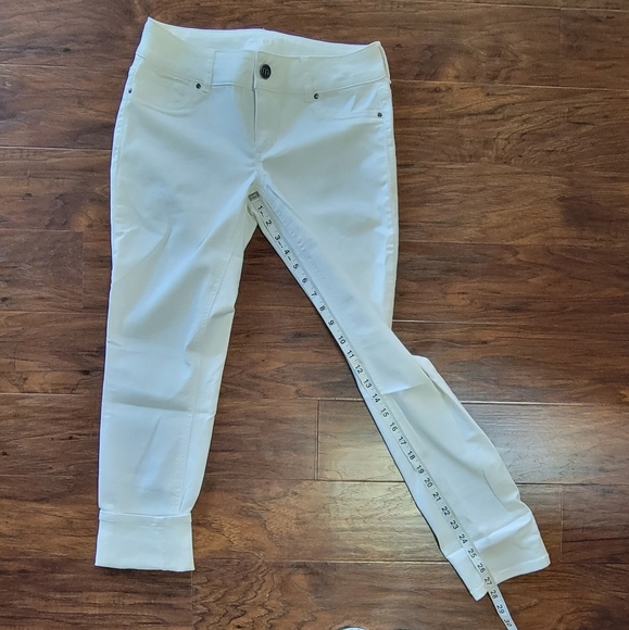 White Cropped Super Stretchy Size Small Jeggings Jeans - Picture 12 of 13